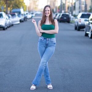 Express Light Blue Boot Cut Jeans